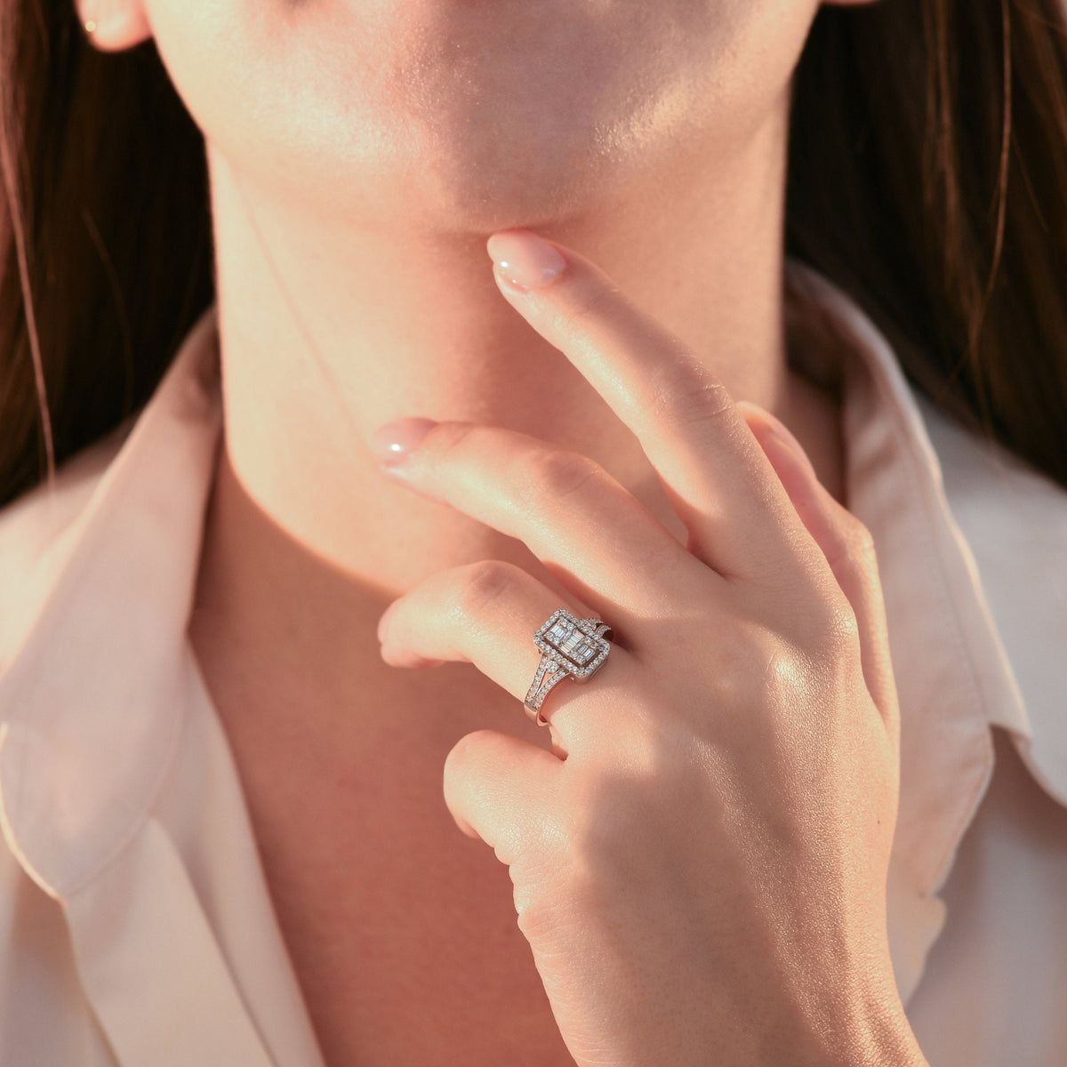 0.41 Carat Baguette Diamond Ring