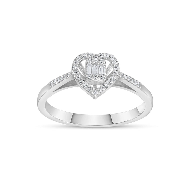 0.18 Carat Baguette Diamond Ring · White Gold
