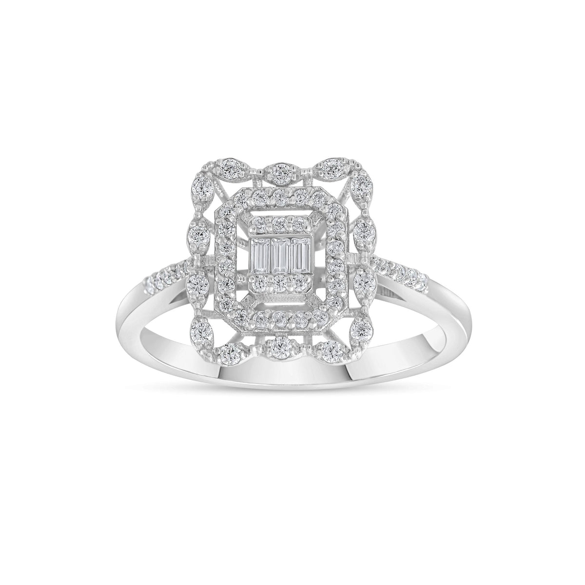 0.28 Carat Baguette Diamond Ring · White Gold