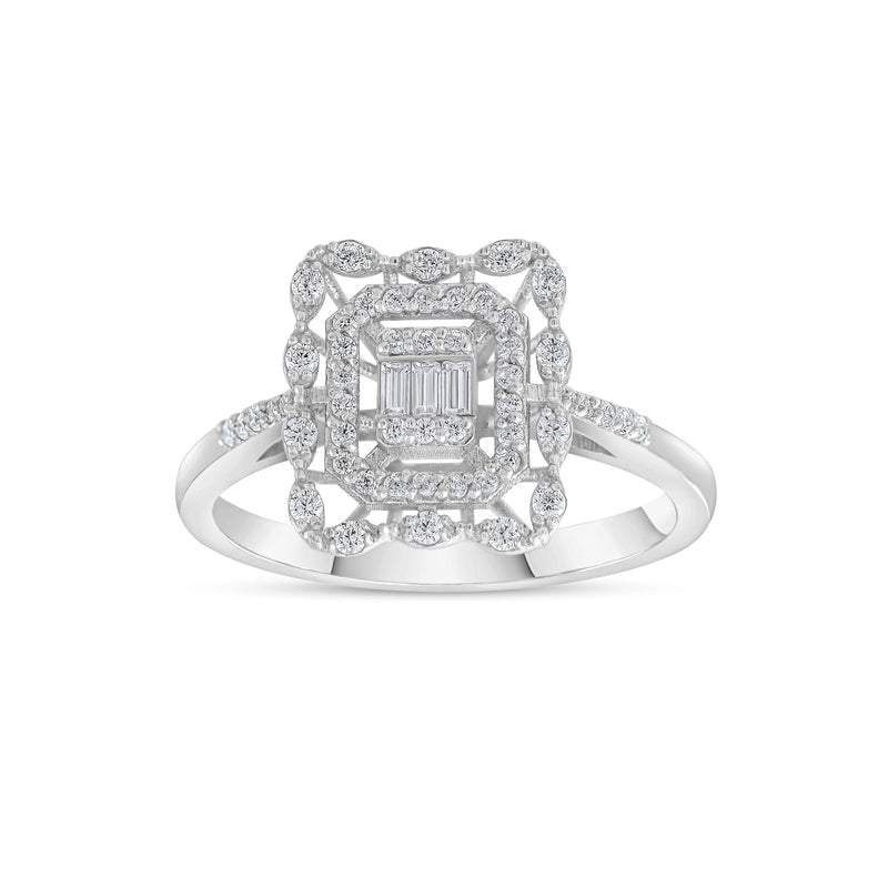 0.28 Carat Baguette Diamond Ring · White Gold