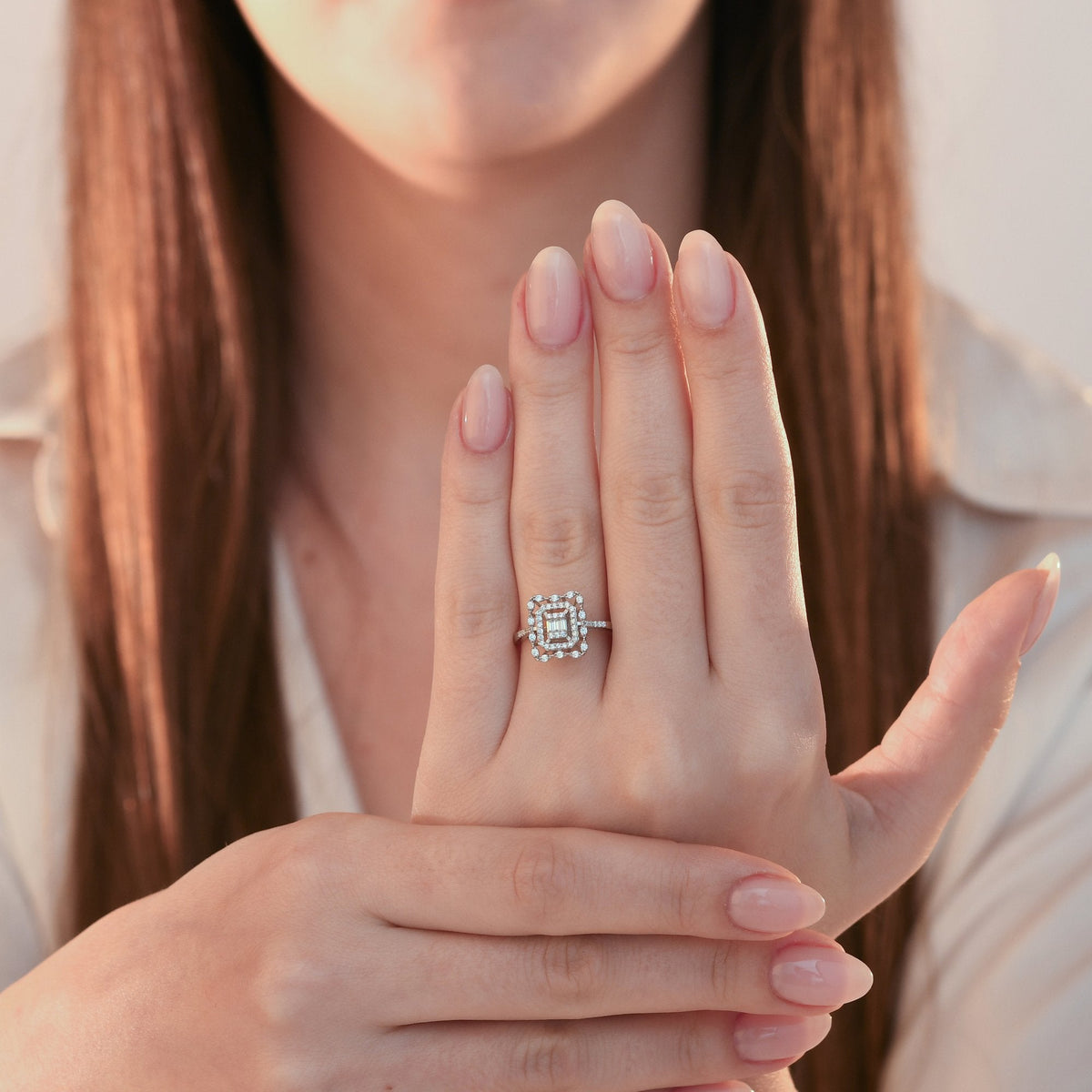 0.28 Carat Baguette Diamond Ring