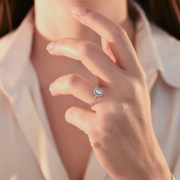 0.17 Carat Baguette Diamond Ring