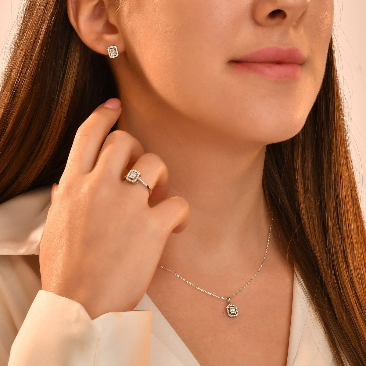 0.25 Carat Rectangle Baguette Diamond Ring