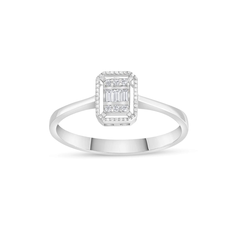 0.05 Carat Baguette Diamond Ring · White Gold
