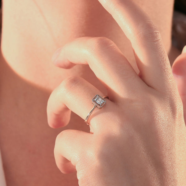0.05 Carat Baguette Diamond Ring