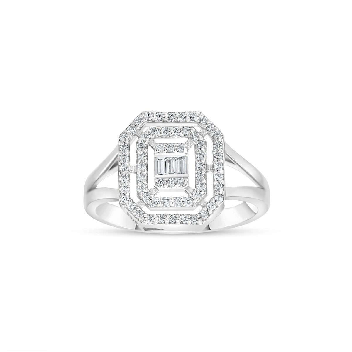0.35 Carat Baguette Diamond Ring · White Gold
