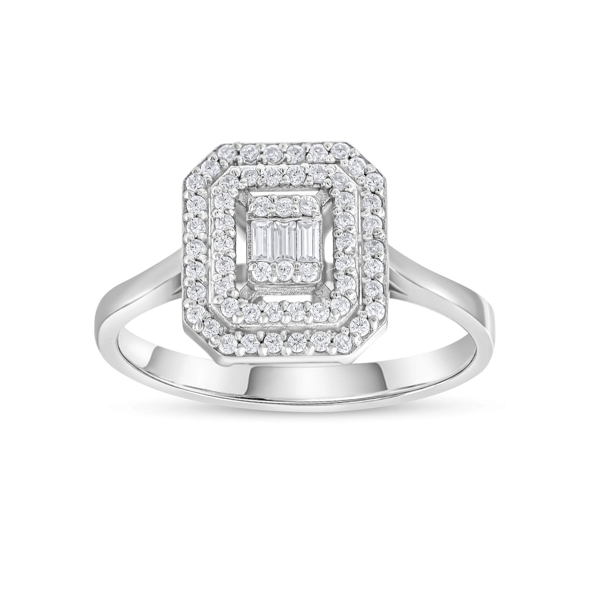 0.32 Carat Baguette Diamond Ring · White Gold