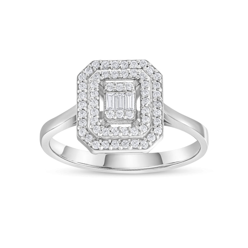 0.32 Carat Baguette Diamond Ring · White Gold