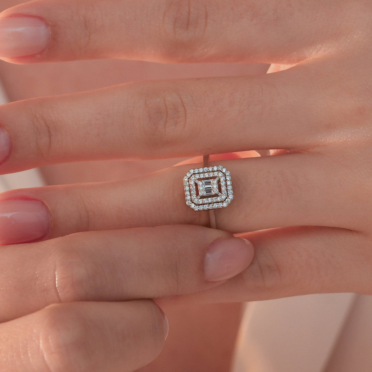 0.32 Carat Baguette Diamond Ring