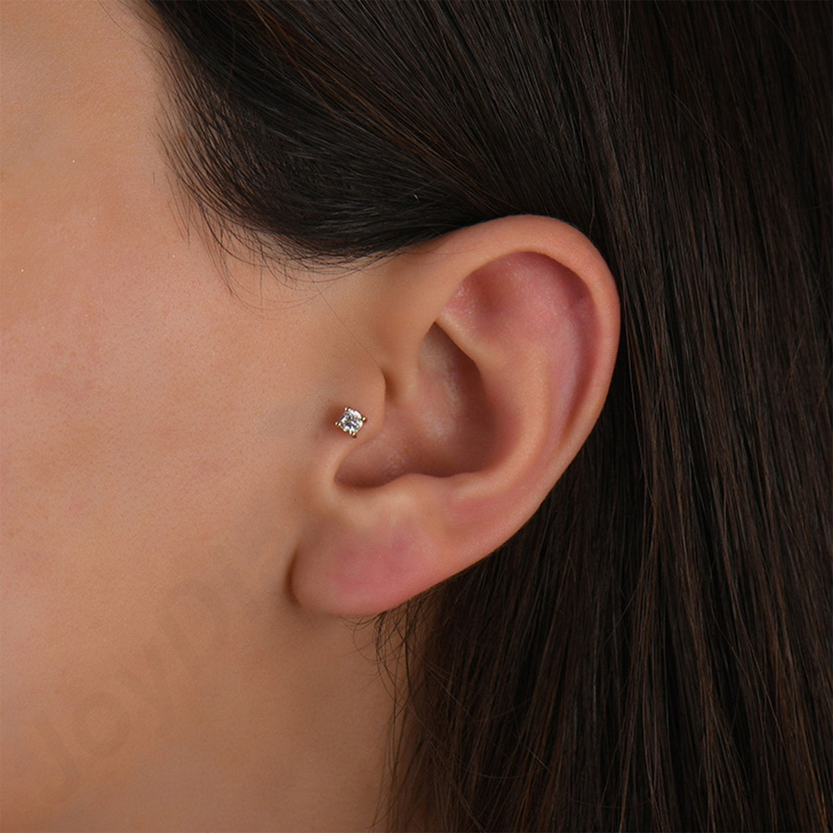 0.05 Carat Solitaire Diamond Piercing
