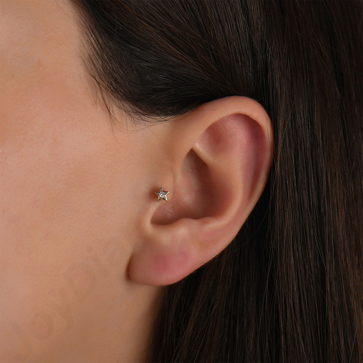 0.02 Carat Star Diamond Piercing
