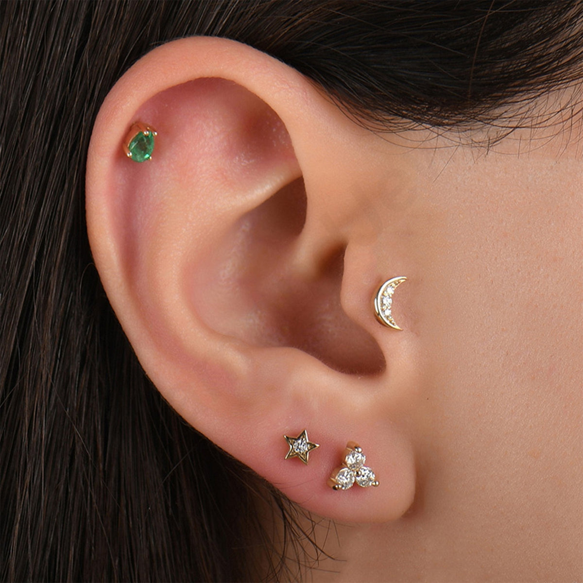 0.02 Carat Star Diamond Piercing