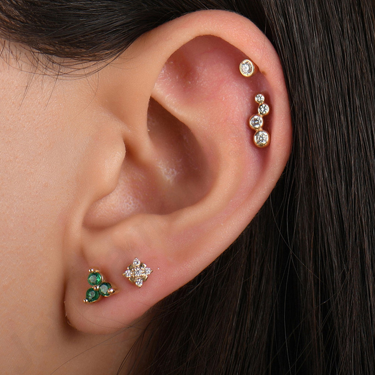 0.06 Carat Solitaire Diamond Piercing