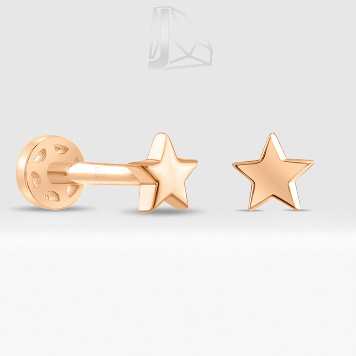 Gold Star Piercing · Rose Gold