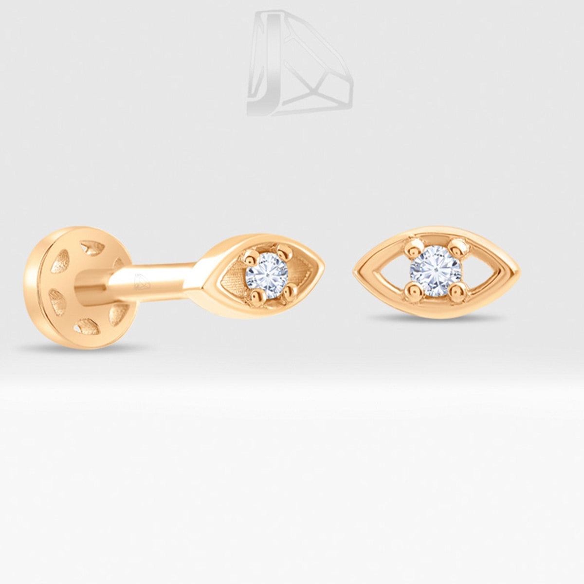 0.02 Carat Eye Diamond Piercing · Rose Gold