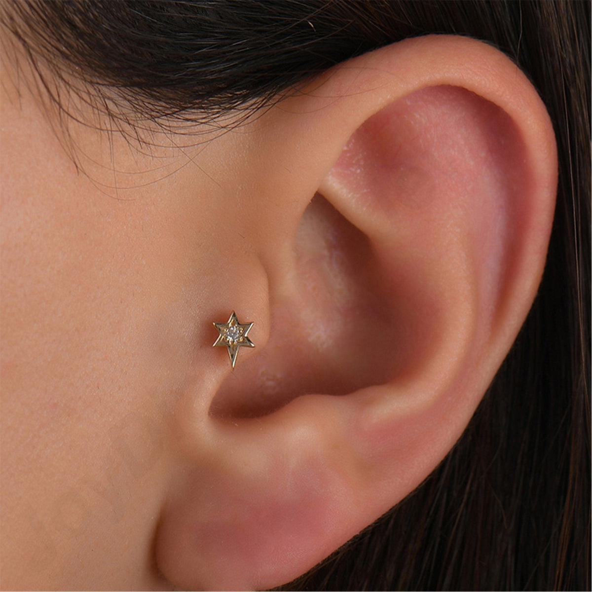 0.02 Carat North Star Diamond Piercing