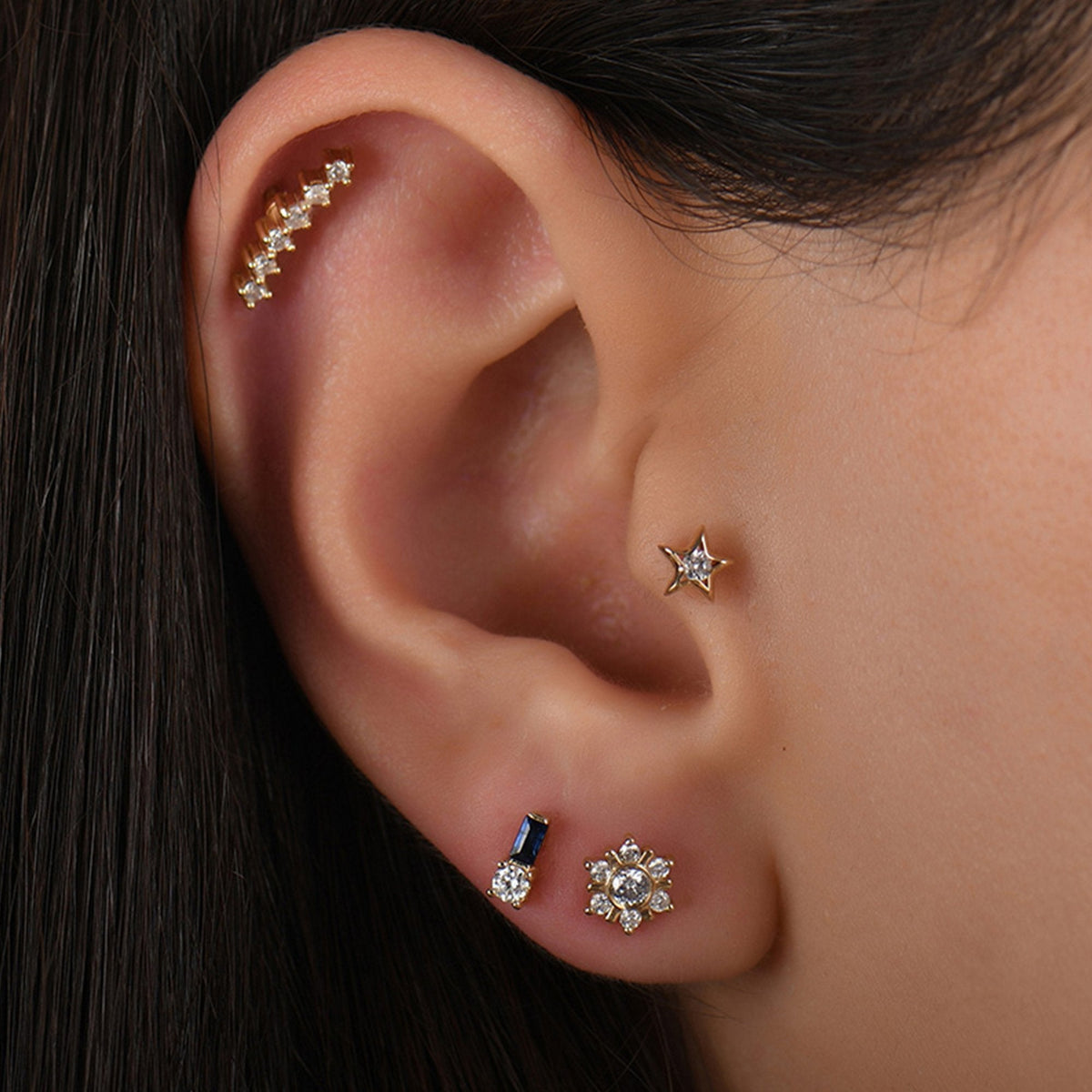 0.03 Carat Star Diamond Piercing