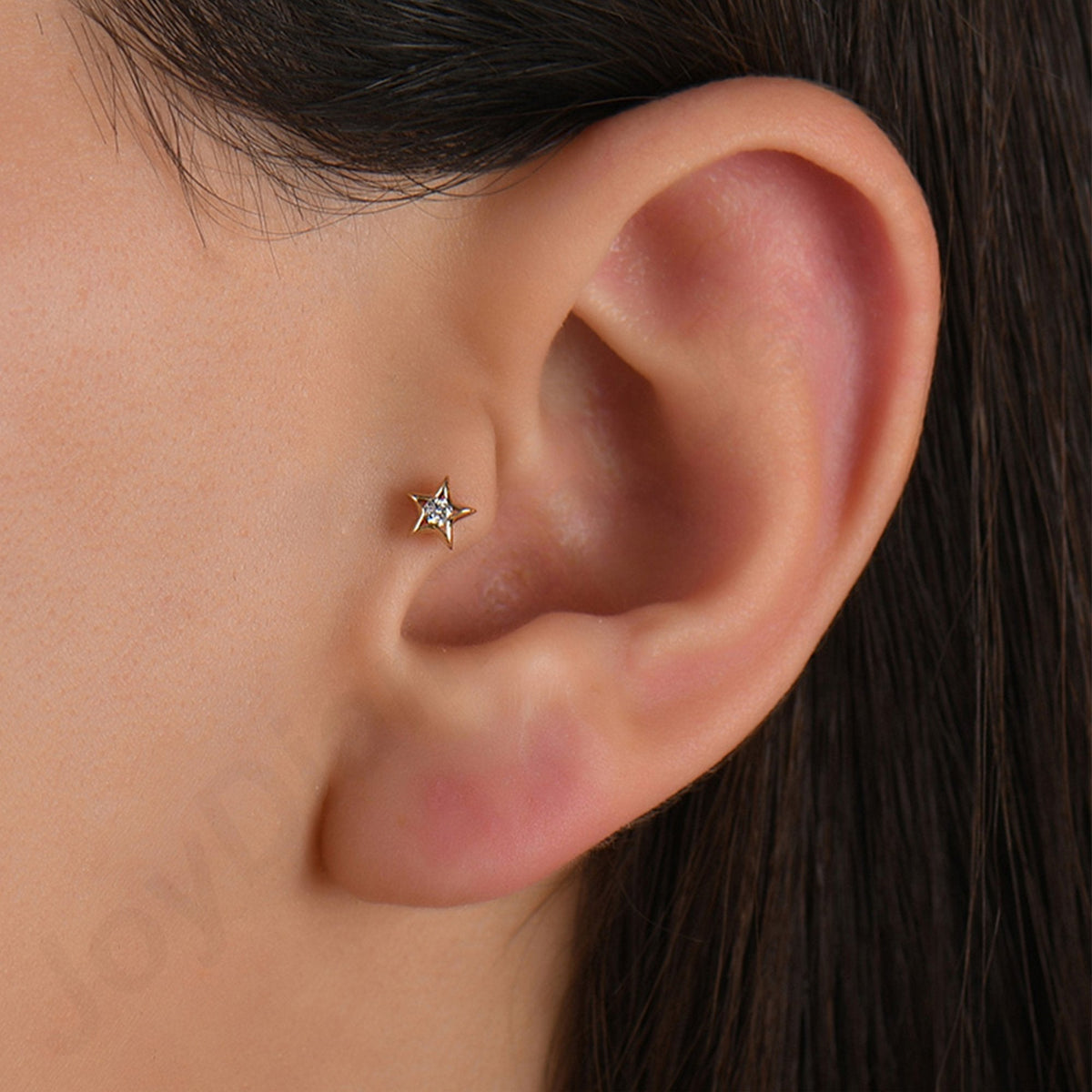 0.03 Carat Star Diamond Piercing
