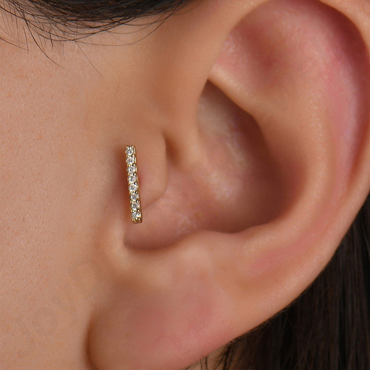 0.05 Carat Bar Diamond Piercing