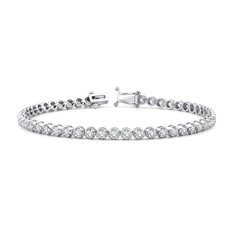 2.55 Carat Diamond Tennis Bracelet · White Gold