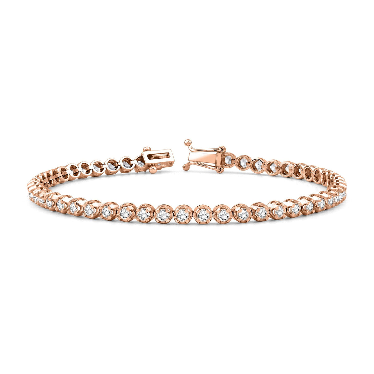 2.55 Carat Diamond Tennis Bracelet · Rose Gold