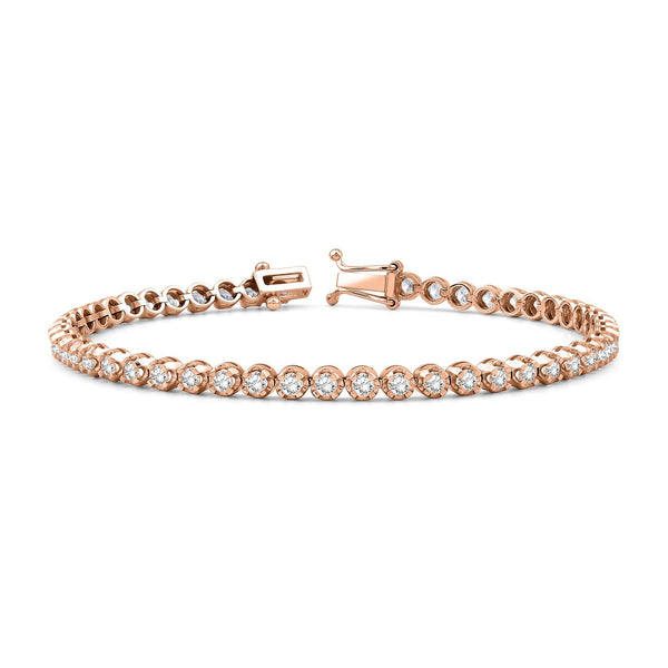 2.55 Carat Diamond Tennis Bracelet · Rose Gold