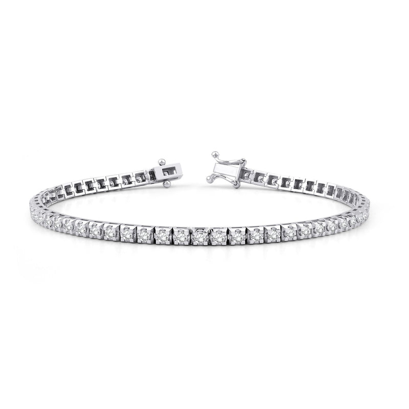2.45 Carat Diamond Tennis Bracelet · White Gold