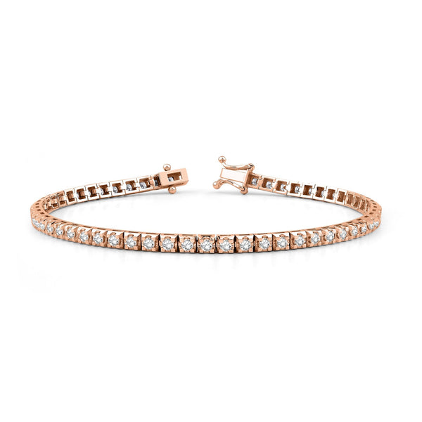 2.45 Carat Diamond Tennis Bracelet · Rose Gold