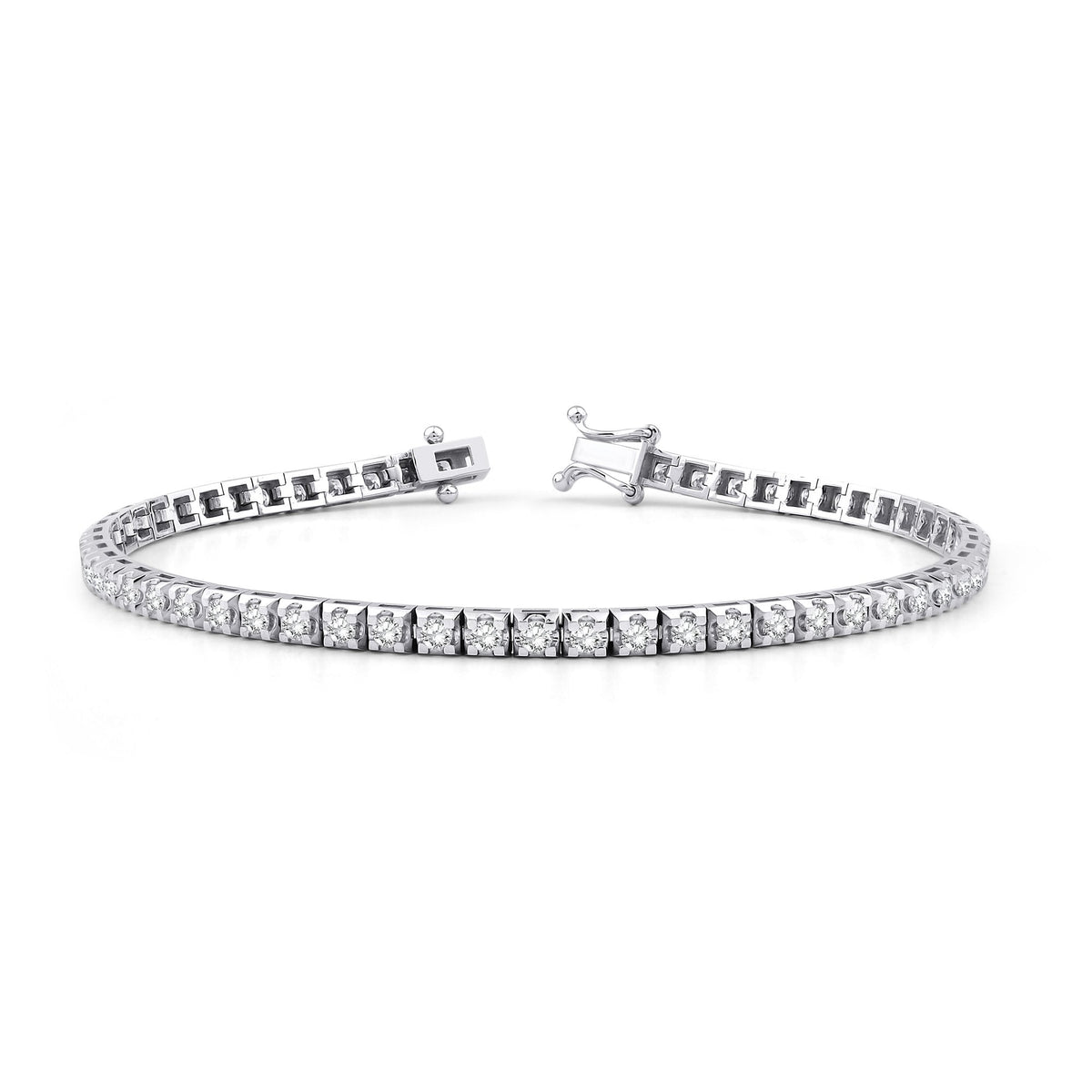 6.30 Carat Diamond Tennis Bracelet · White Gold