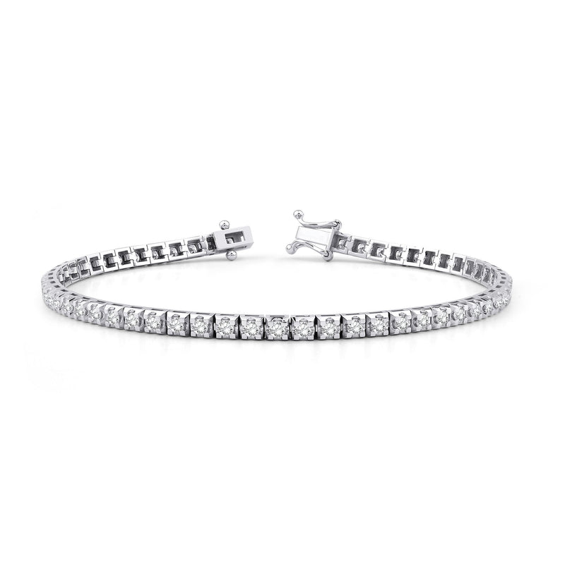 6.30 Carat Diamond Tennis Bracelet · White Gold