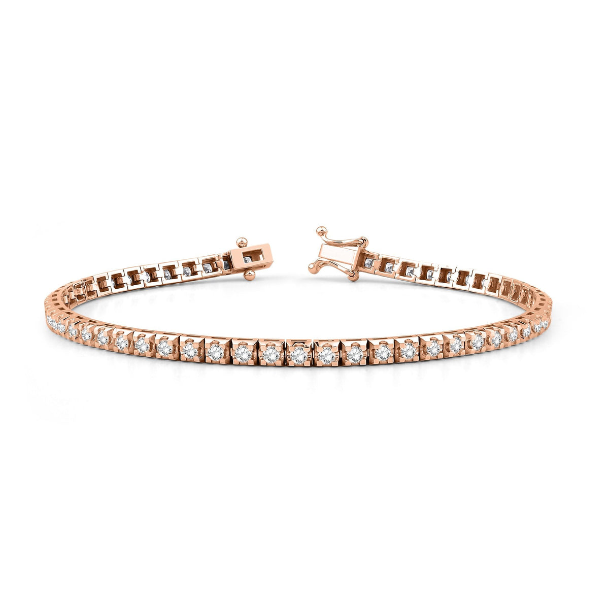 6.30 Carat Diamond Tennis Bracelet · Rose Gold