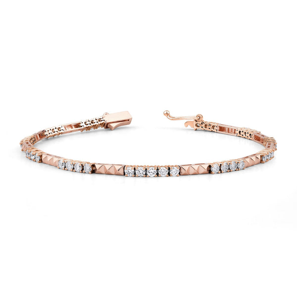 1.45 Carat Diamond Tennis Bracelet · Rose Gold