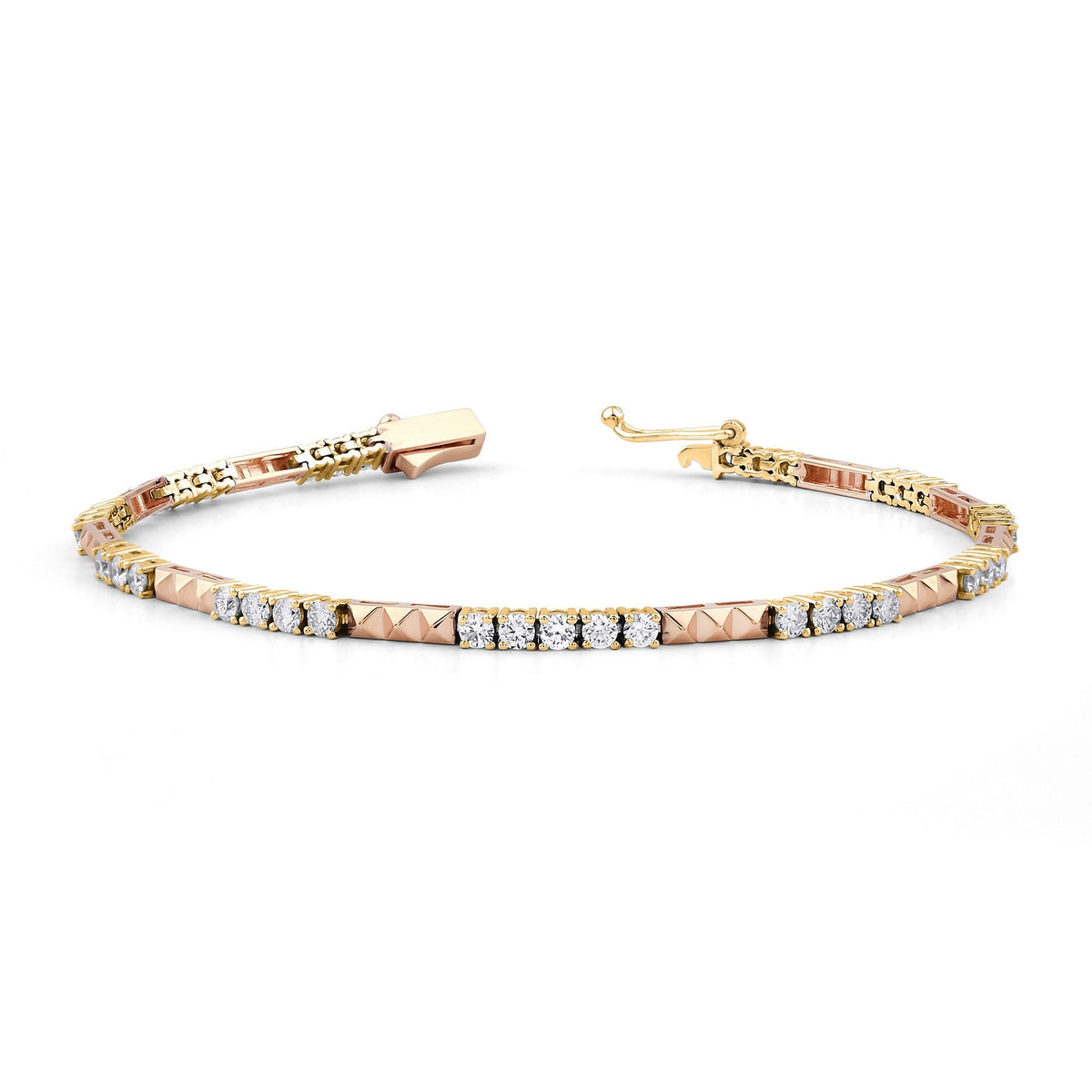 1.45 Carat Diamond Tennis Bracelet · Yellow Gold