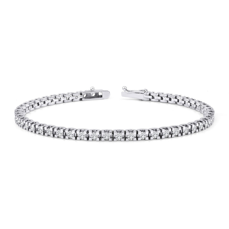 2.35 Carat Diamond Tennis Bracelet · White Gold