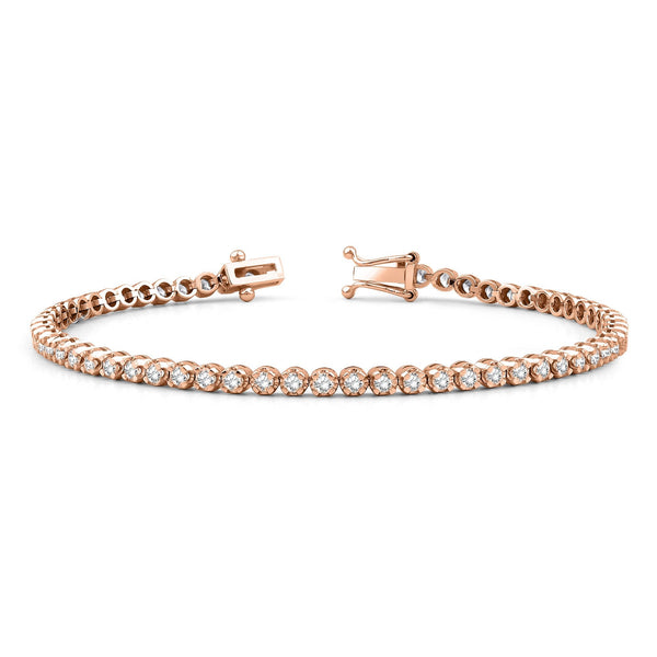 1.95 Carat Diamond Tennis Bracelet · Rose Gold