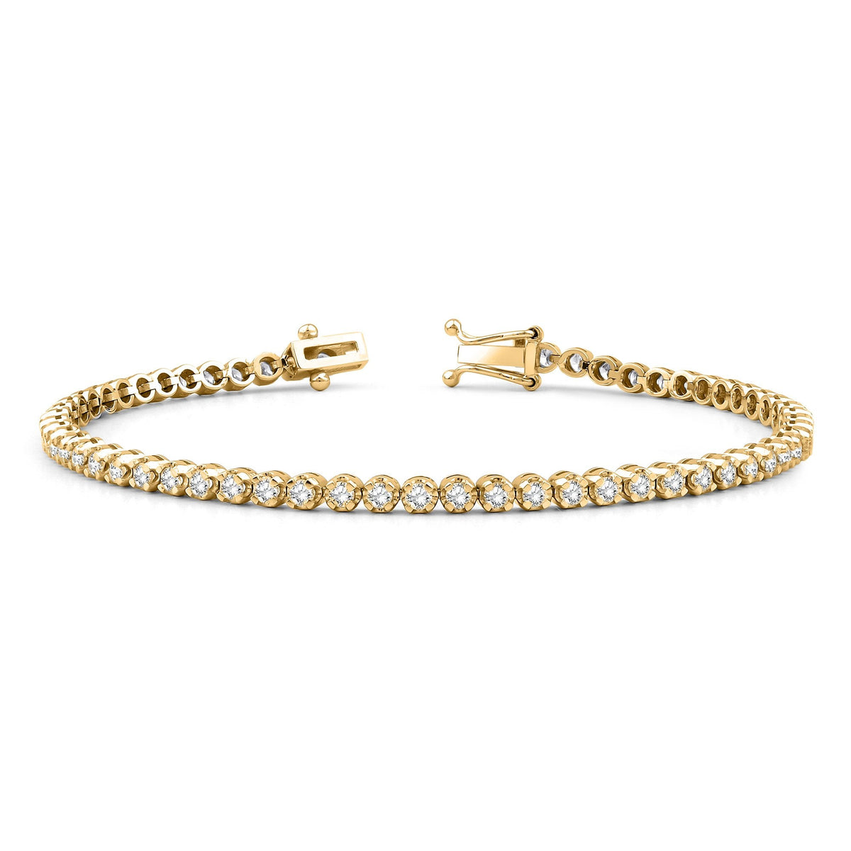 1.95 Carat Diamond Tennis Bracelet · Yellow Gold