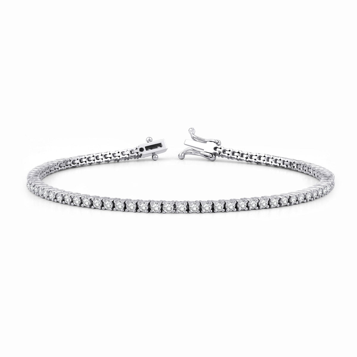 2.30 Carat Diamond Tennis Bracelet · White Gold