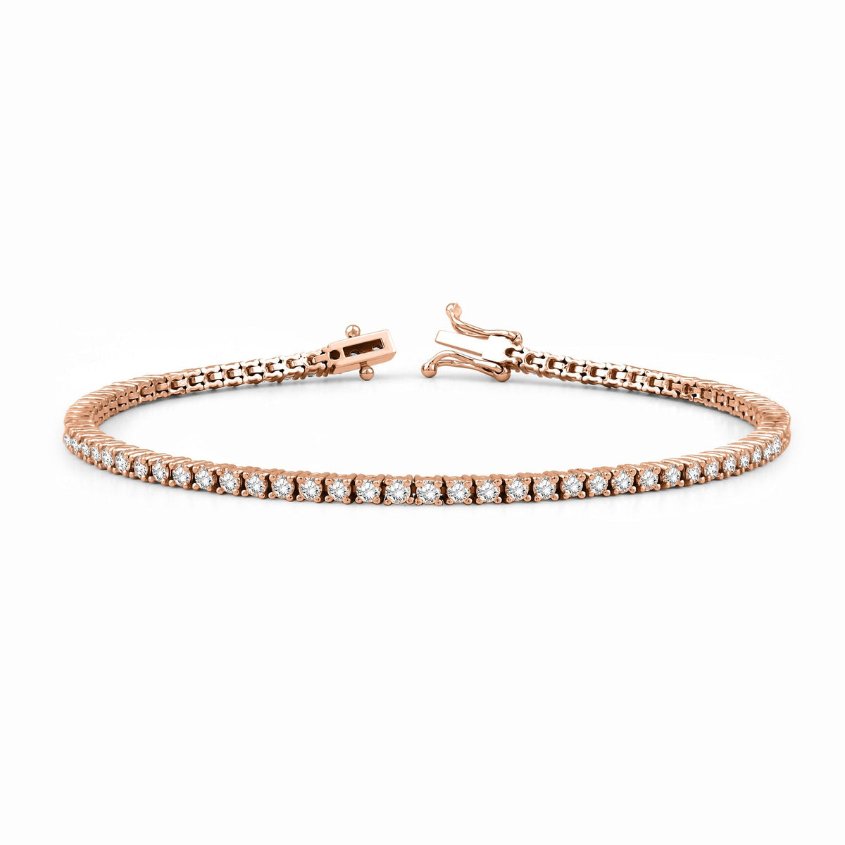 2.30 Carat Diamond Tennis Bracelet · Rose Gold