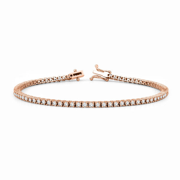 2.30 Carat Diamond Tennis Bracelet · Rose Gold