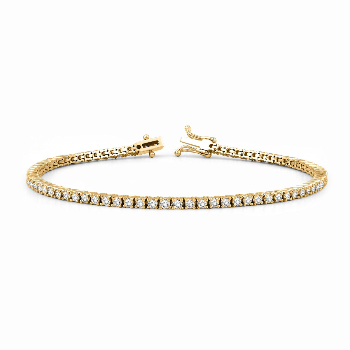 2.30 Carat Diamond Tennis Bracelet · Yellow Gold
