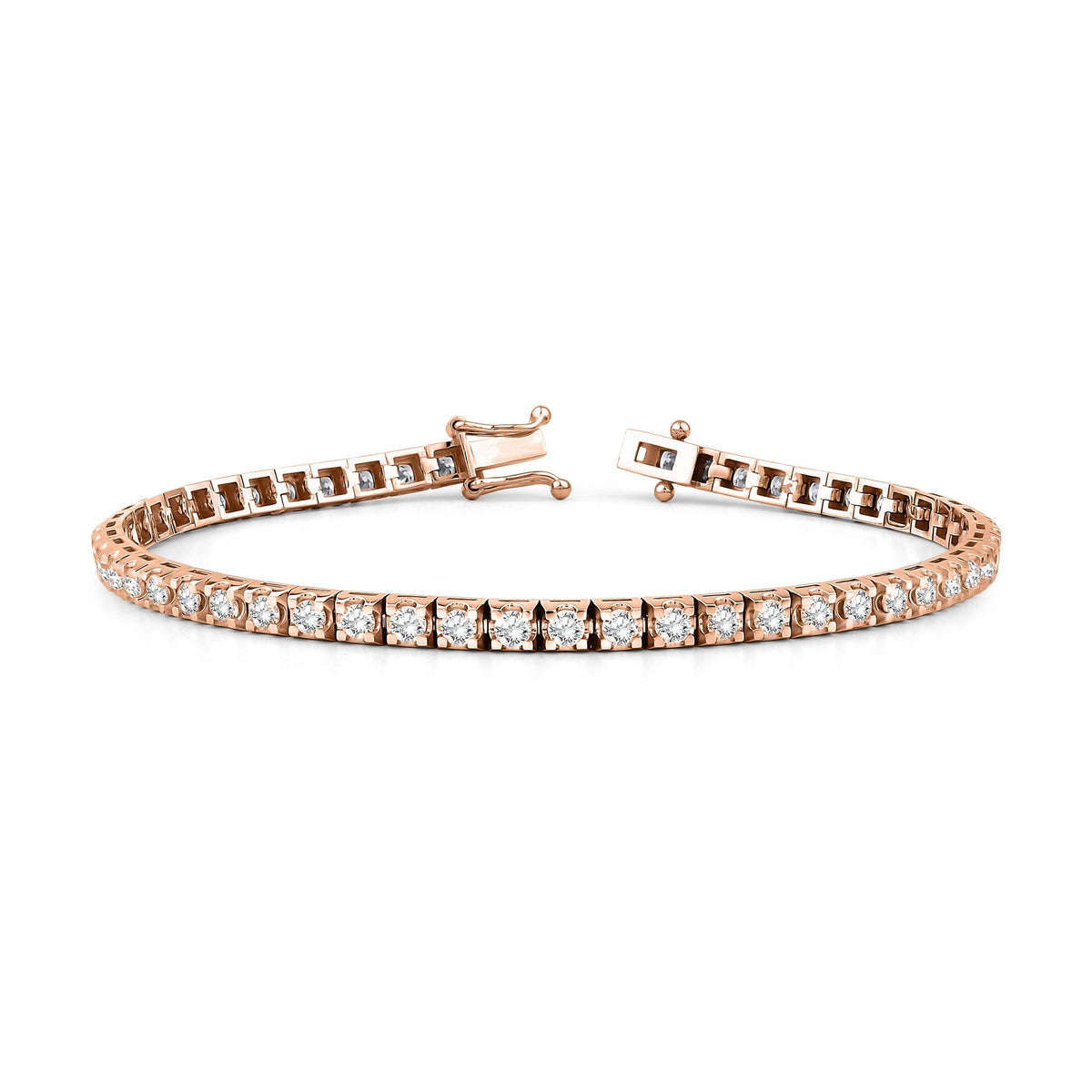 4.65 Carat Diamond Tennis Bracelet · Rose Gold