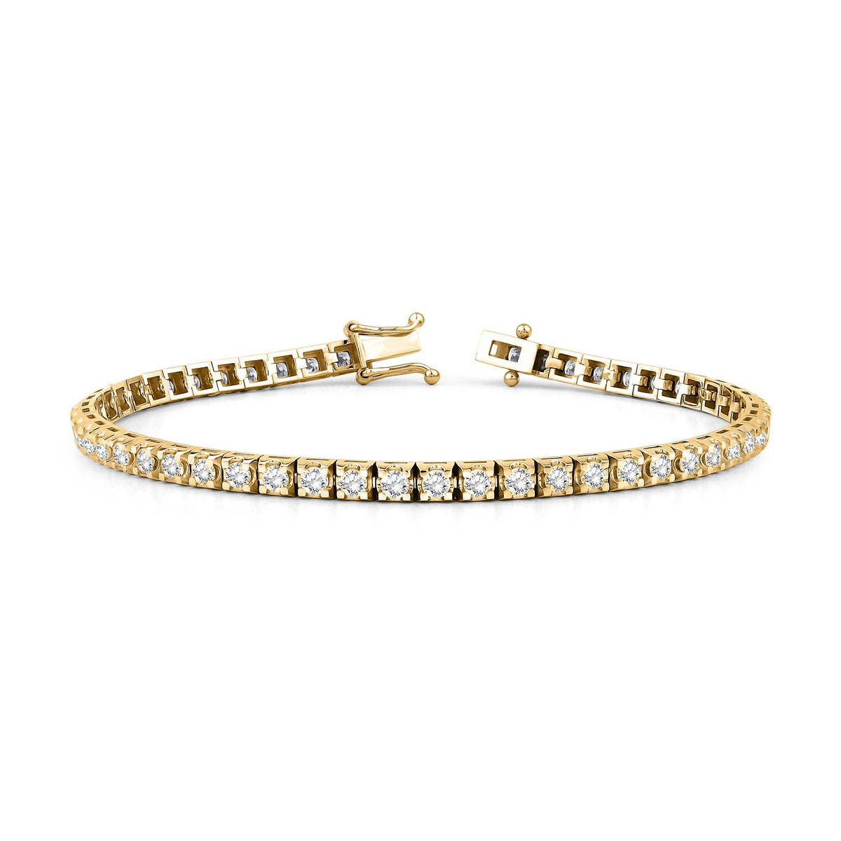 4.65 Carat Diamond Tennis Bracelet · Yellow Gold