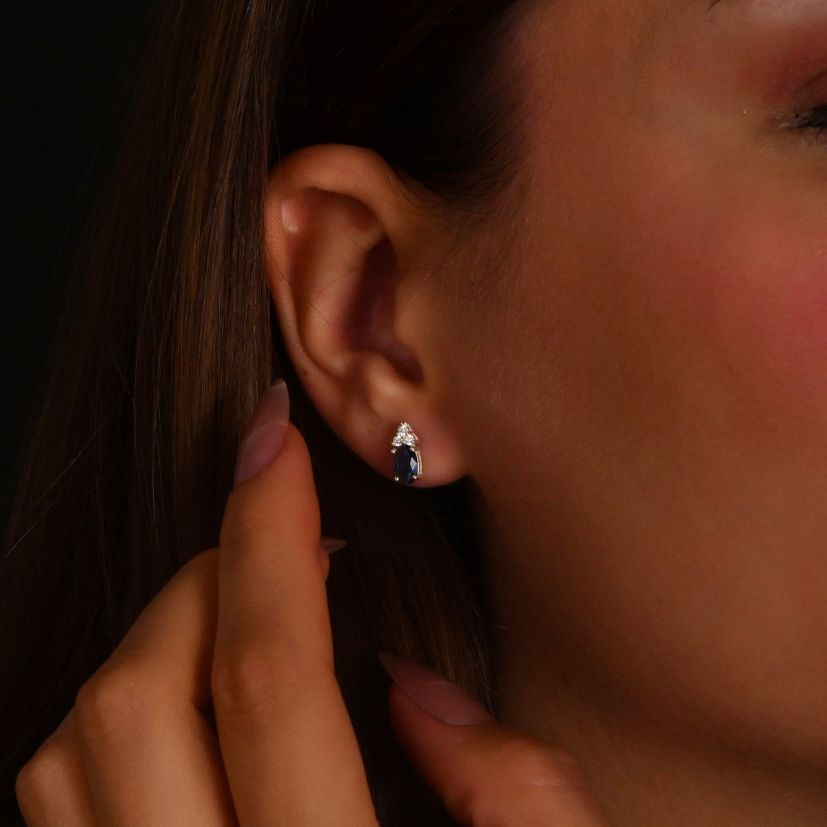1.30 Carat Oval Ruby Diamond Earrings