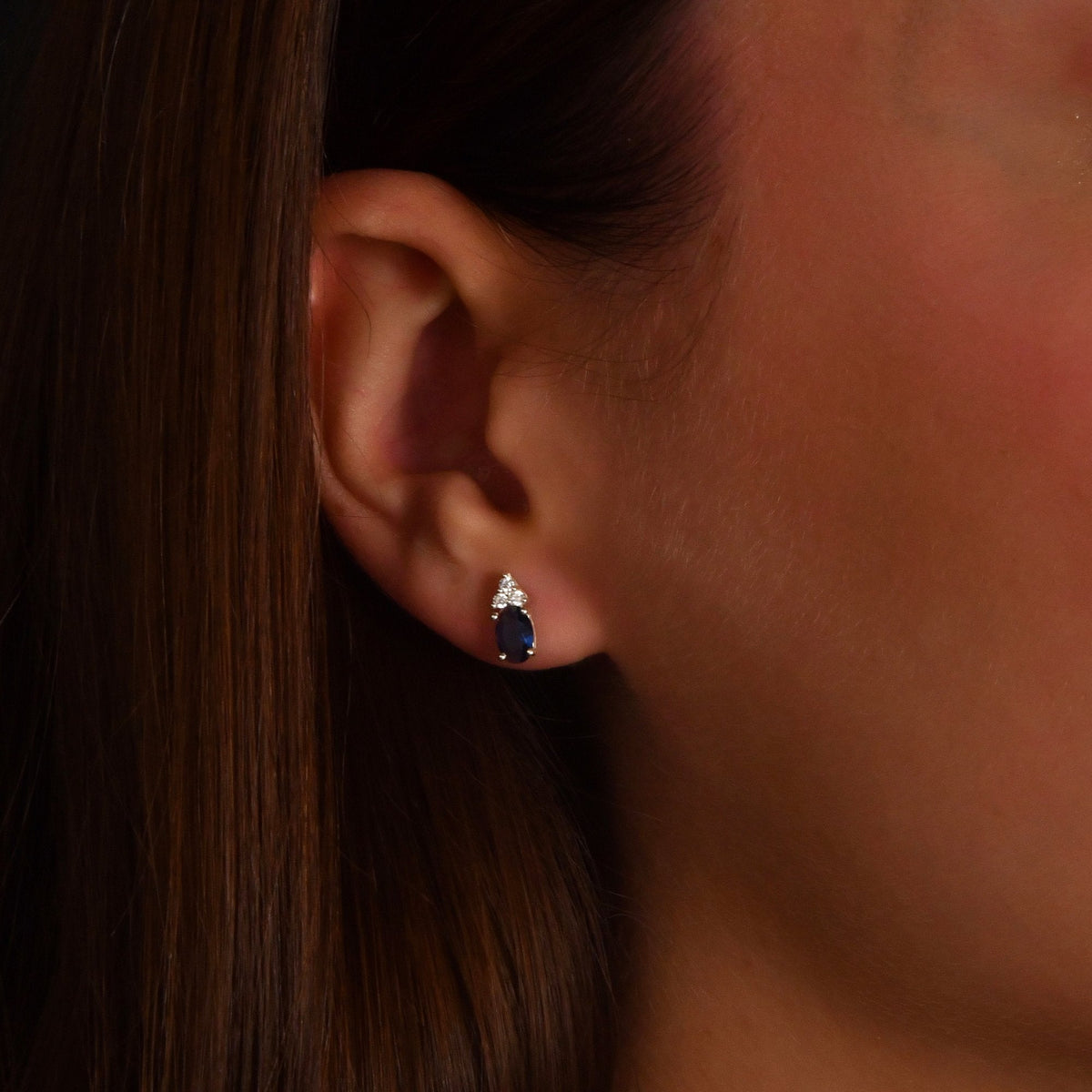 1.30 Carat Oval Ruby Diamond Earrings