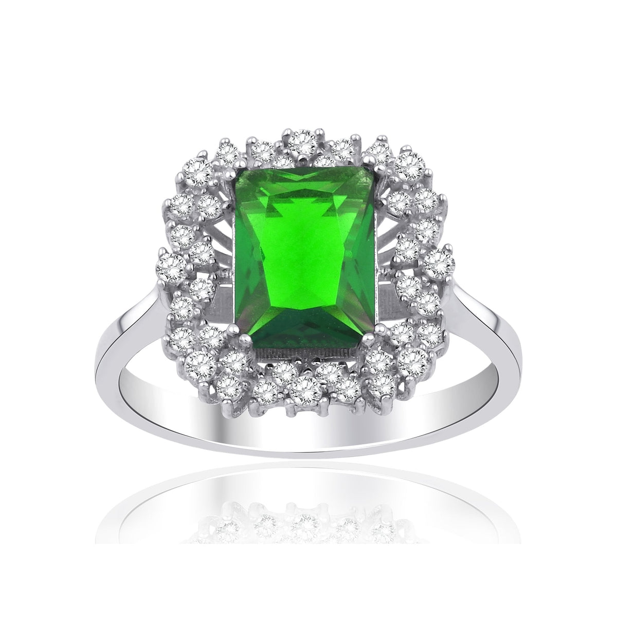1.55 Carat Baguette Emerald Diamond Ring · White Gold