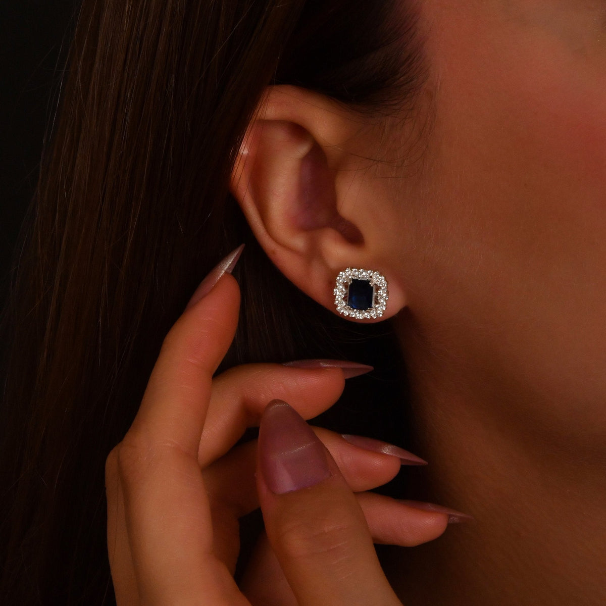 3.10 Carat Baguette Emerald Diamond Earrings
