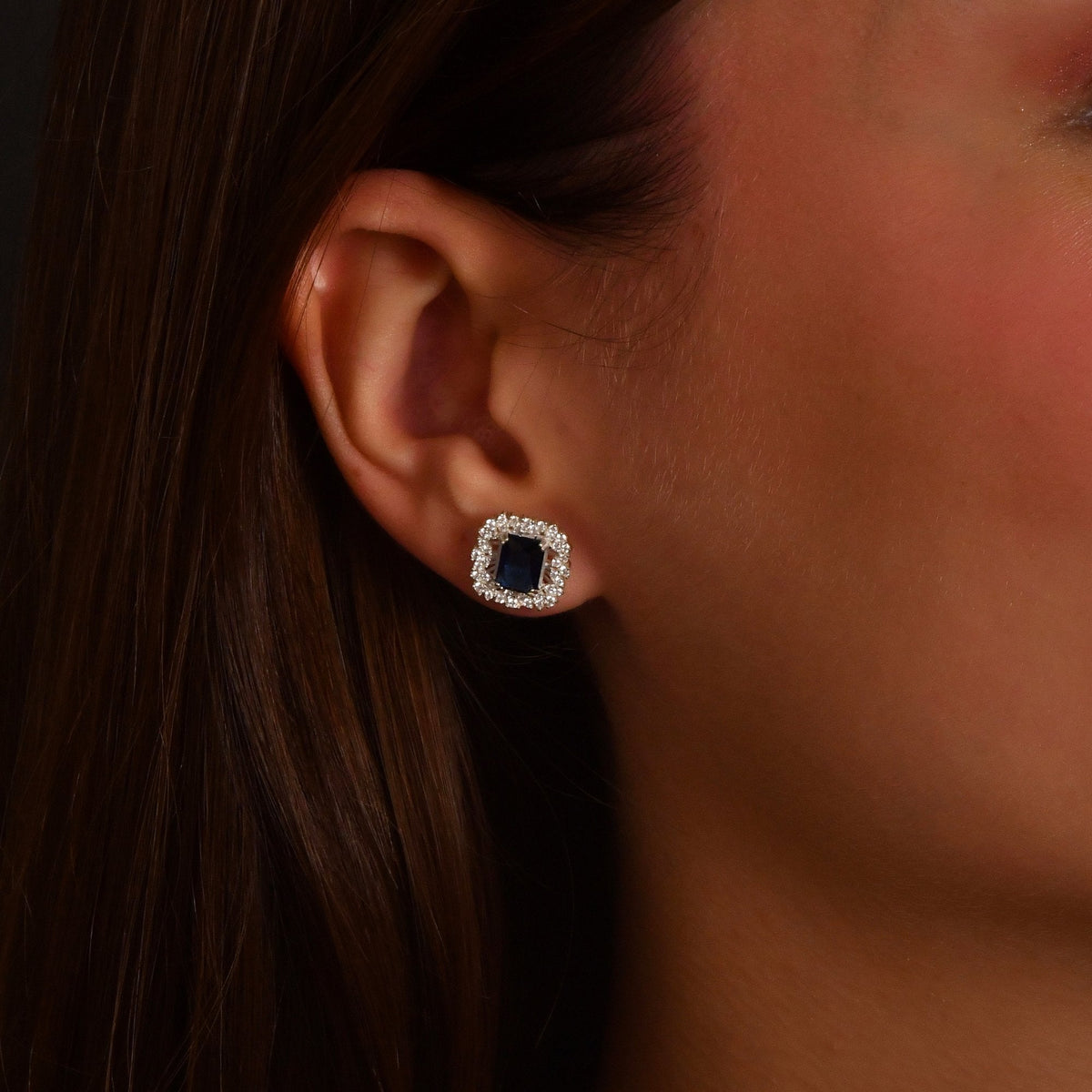 3.10 Carat Baguette Emerald Diamond Earrings