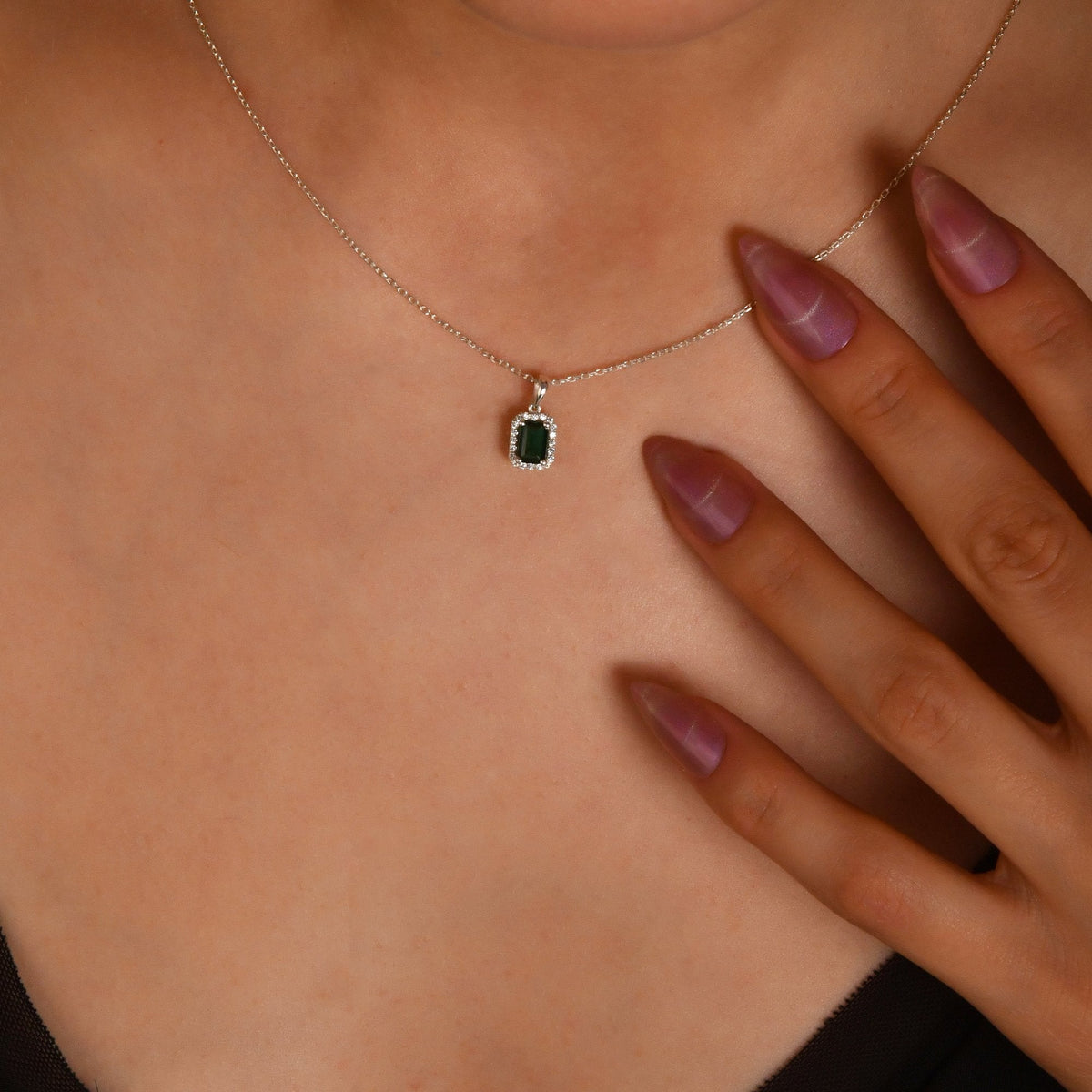 0.95 Carat Baguette Ruby Diamond Necklace