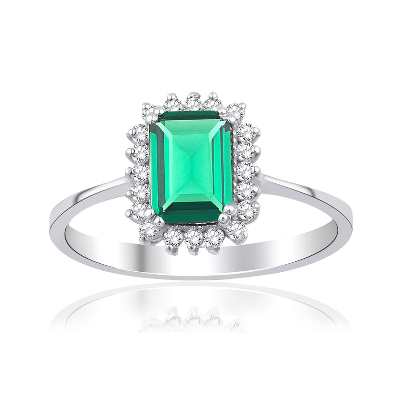 1.20 Carat Baguette Emerald Diamond Ring · White Gold
