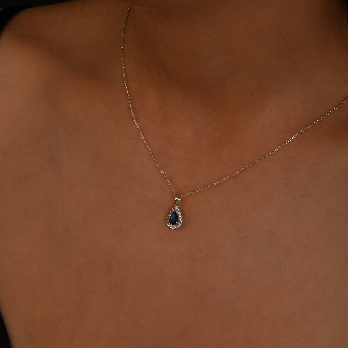 0.81 Carat Pear Ruby Diamond Necklace